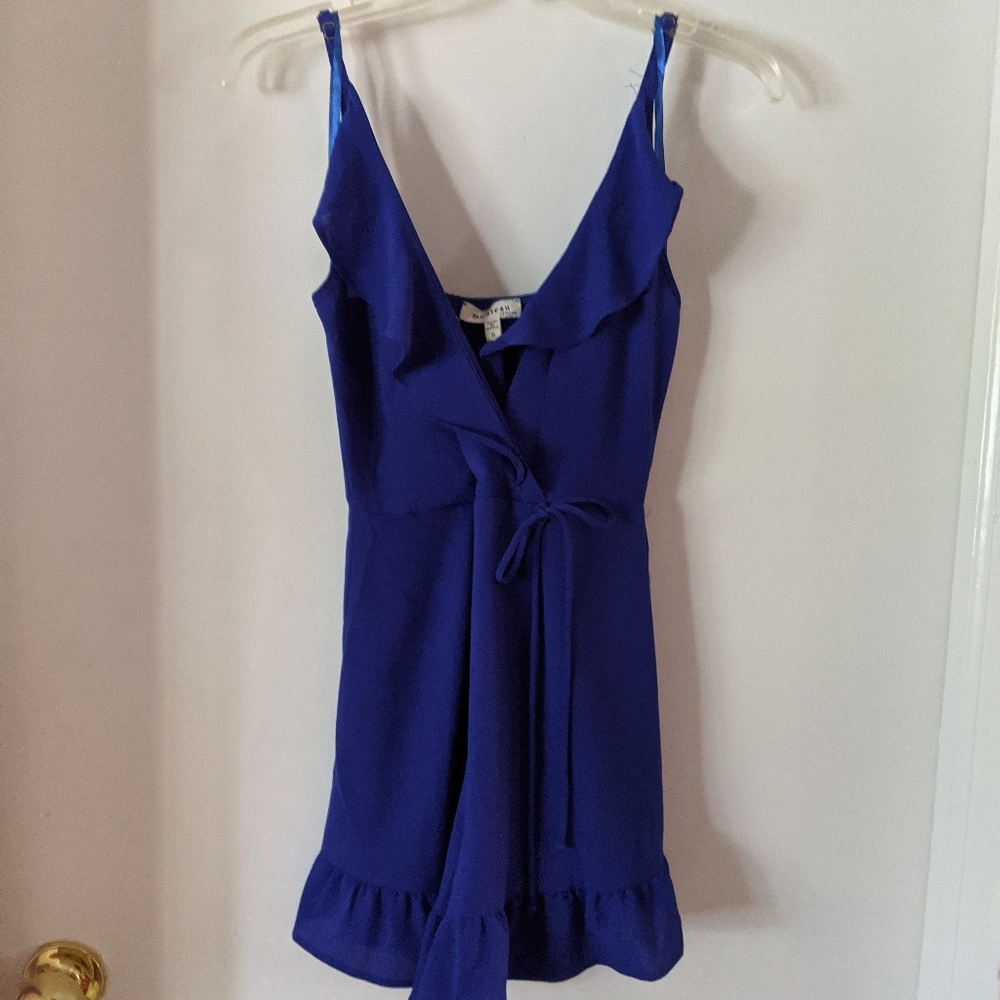 Royal blue Romper crossover with tie